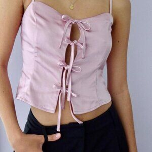 Motel Rocks Micuri Top Satin Dusky in xxs NWT